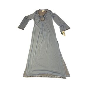 New INC International Concepts Beach Light‎ Blue Beach Dress with beaded accents